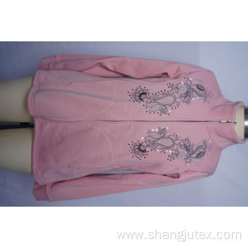 Knitted embroidered women's coat